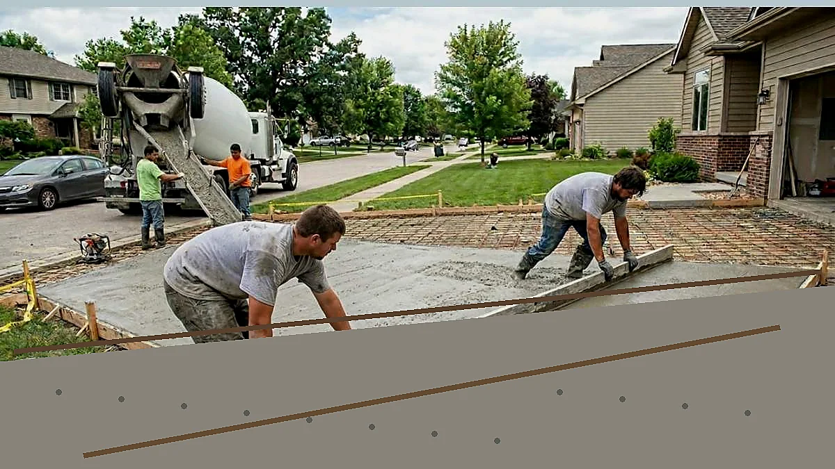 Drainage-aware concrete pour process in Redmond Washington with prepared base and forms