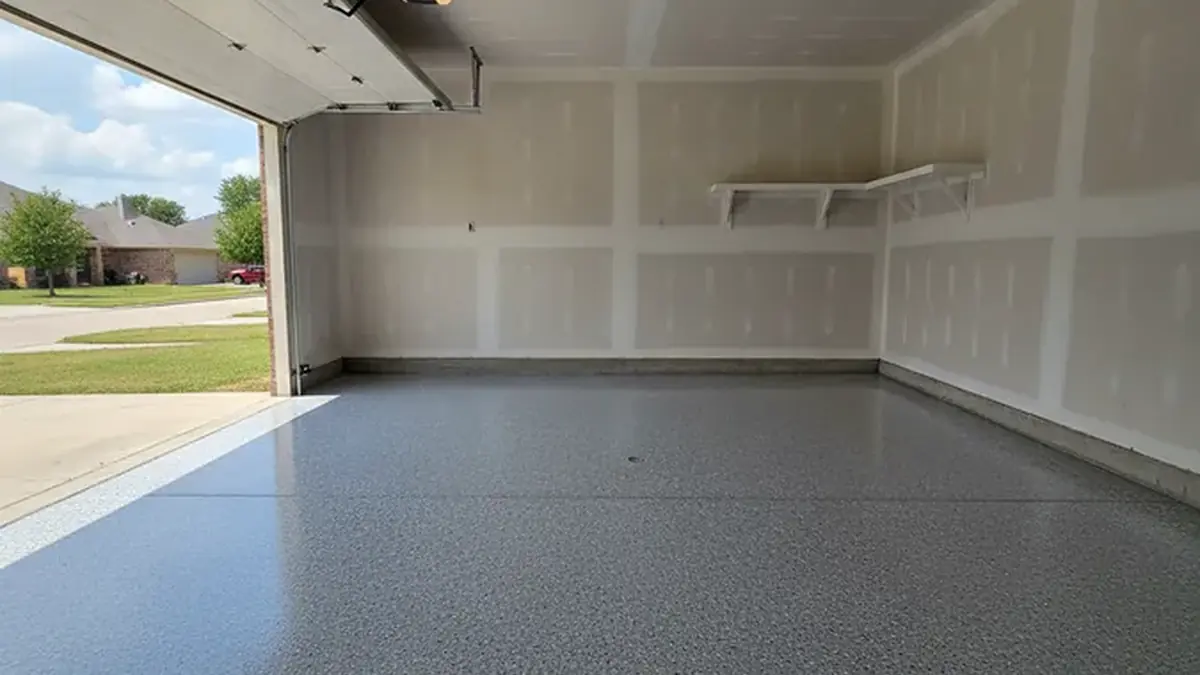 Illustrative epoxy flooring surface used to explain preparation and finish choices for Redmond homeowners